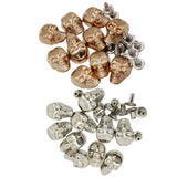 Maxbell 20 Sets Skull Studs Rivets Punk Rock DIY Spikes Shoes Bags Decor