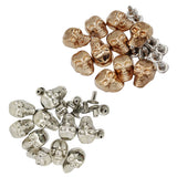 Maxbell 20 Sets Skull Studs Rivets Punk Rock DIY Spikes Shoes Bags Decor