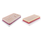 Maxbell 2 Sets Human Skin Wound Suture Pad Model Suturing Repeated Practice Kits