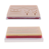 Maxbell 2 Sets Human Skin Wound Suture Pad Model Suturing Repeated Practice Kits