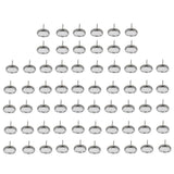 Maxbell 50pcs Crystal Sofa Headboard Buttons Upholstery Decoration Silver 20/22mm
