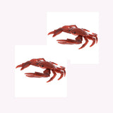 Maxbell 2pcs Simulation Animal Model Figure Toys Figurine Home Decor Red Crab
