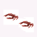 Maxbell 2pcs Simulation Animal Model Figure Toys Figurine Home Decor Red Crab