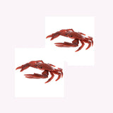 Maxbell 2pcs Simulation Animal Model Figure Toys Figurine Home Decor Red Crab