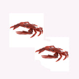 Maxbell 2pcs Simulation Animal Model Figure Toys Figurine Home Decor Red Crab