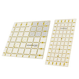 Maxbell 2pcs Plastic Square Rectangle Quilting Templates Patchwork Sewing Rulers