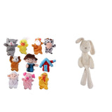 Maxbell Old MacDonald Farm Animals Finger Puppets 10pcs+Kids Baby Plush Toys Bunny