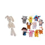 Maxbell Old MacDonald Farm Animals Finger Puppets 10pcs+Kids Baby Plush Toys Bunny