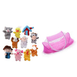 Maxbell Foldable Baby Mosquito Bed Tent+Old MacDonald Farm Animals Finger Puppets