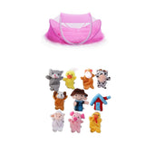 Maxbell Foldable Baby Mosquito Bed Tent+Old MacDonald Farm Animals Finger Puppets
