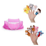 Maxbell Foldable Baby Mosquito Bed Tent+Old MacDonald Farm Animals Finger Puppets