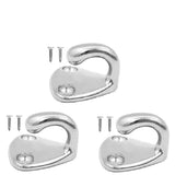 Maxbell 3pcs Marine Grade Stainless Steel Boat Hook Coat and Hat Hook Wall Mount