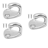 Maxbell 3pcs Marine Grade Stainless Steel Boat Hook Coat and Hat Hook Wall Mount