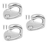 Maxbell 3pcs Marine Grade Stainless Steel Boat Hook Coat and Hat Hook Wall Mount