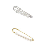 Maxbell 2 Pieces Luxury Imitation Pearls Safety Pin Brooch for Scarf Gown Hijab cLIP