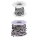 Maxbell 2 Roll Stainless Steel Cable Chain DIY Jewelry Necklace Bracelet Findings