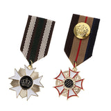 Maxbell 2 Pieces Fabric Medal Pendant Badge Men Women Cospaly Uniform Brooch Pin