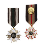 Maxbell 2 Pieces Fabric Medal Pendant Badge Men Women Cospaly Uniform Brooch Pin