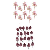 Maxbell Model Tree Train Pink Flowers Set Fuchsia Model Tree Scenery Landscape OO HO