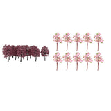 Maxbell Model Tree Train Pink Flowers Set Fuchsia Model Tree Scenery Landscape OO HO