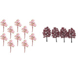 Maxbell Model Tree Train Pink Flowers Set Fuchsia Model Tree Scenery Landscape OO HO