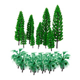 Maxbell 20 Pieces Model Trees Bottle Palm Trees Layout Train Scenery Landscape