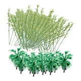 Maxbell 110Pcs Model Bottle Palm Trees Model Bamboo Trees Train Landscape Layout
