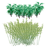 Maxbell 110Pcs Model Bottle Palm Trees Model Bamboo Trees Train Landscape Layout