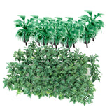 Maxbell Mini Model Bottle Palm Trees Model Ground Cover Grass With Crushed Leaves