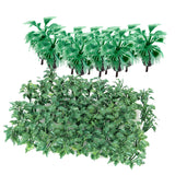 Maxbell Mini Model Bottle Palm Trees Model Ground Cover Grass With Crushed Leaves