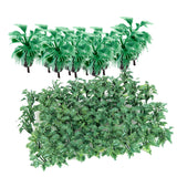 Maxbell Mini Model Bottle Palm Trees Model Ground Cover Grass With Crushed Leaves