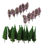 Maxbell Model Trees w/ Pink and Green Flowers Pagoda Trees Train Railroad Scenery