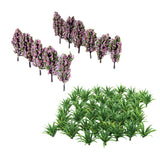 Maxbell Model Trees w/ Flowers and Model Sword Grass Scenery Landscape Accessories