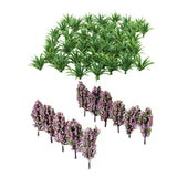 Maxbell Model Trees w/ Flowers and Model Sword Grass Scenery Landscape Accessories