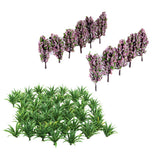Maxbell Model Trees w/ Flowers and Model Sword Grass Scenery Landscape Accessories