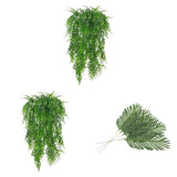 Maxbell 7Pcs Artificial Weeping Ivy Vines Palm Leaves Hanging Decor