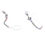 Maxbell 2 Pieces Baby Cartoon Chain Letter Chain Wooden Teething Pacifier Holder