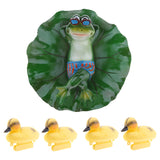 Maxbell Floating Duck Lotus Leaf Lying Frog Ornament Hunting Decoy Garden Pond Decor