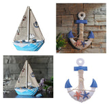 Maxbell 2Pcs Mediterranean Nautical Tropical Fishing Net Sailing Decor Ornament
