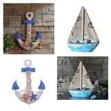 Maxbell 2Pcs Mediterranean Nautical Tropical Fishing Net Sailing Decor Ornament
