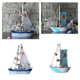 Maxbell 2Pcs Mediterranean Nautical Tropical Sailing Ship Boat Model Welcome Abroad