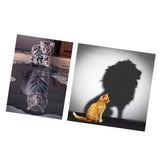 Maxbell 2 Set Cat Tiger Lion DIY 5D Diamond Painting Embroidery Cross Stitch Kit