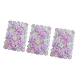 Maxbell 3 Pieces Artificial Flower Wall Panels Wedding Venue Decor Pink White