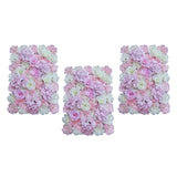 Maxbell 3 Pieces Artificial Flower Wall Panels Wedding Venue Decor Pink White