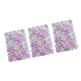 Maxbell 3 Pieces Artificial Flower Wall Panels Wedding Venue Decor Pink White