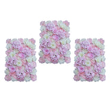 Maxbell 3 Pieces Artificial Flower Wall Panels Wedding Venue Decor Pink White