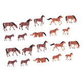 Maxbell 20 Pieces 1/87 HO Scale Painted Farm Animals Model Horse Train Layout Farm