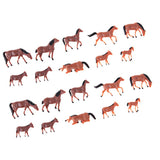 Maxbell 20 Pieces 1/87 HO Scale Painted Farm Animals Model Horse Train Layout Farm