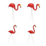 Maxbell 4Pcs Red Looking Plastic Flamingo Yard Garden Lawn Art Ornaments Decorations