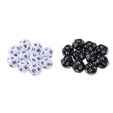 Maxbell 20pcs 16 Sided D16 14mm Acrylic Opaque Dices for Role Playing Game RPG Dice